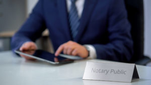 Notary Public with iPad