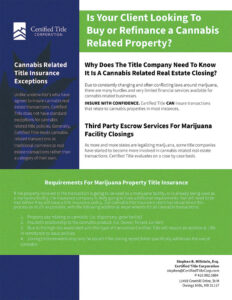 Cannabis Related Properties flyer